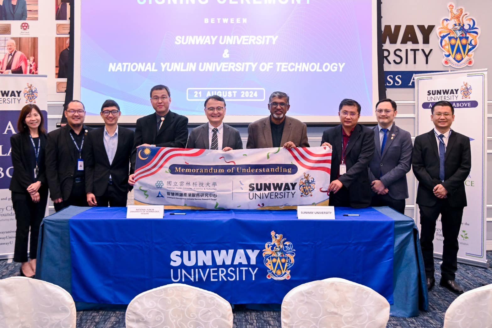 Aug. 21st, 2024 YunTech signed a MOU with Sunway University in Malaysia